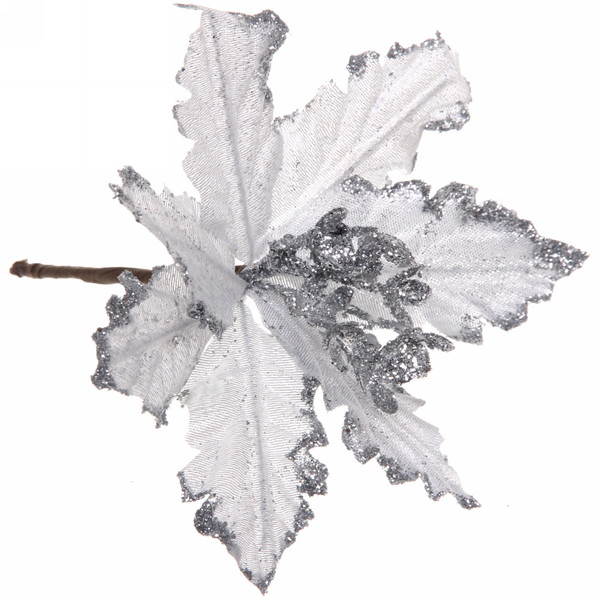 Цветок декоративный 196-960-962 Пуансеттия-чародейка 15см
