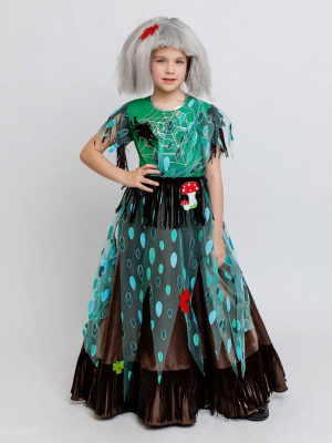 Костюм Кикимора 1072 р-р 32-122 (платье,парик) Батик  — продажа оптом и в розницу в интернет-магазине игрушек «Флинт»