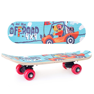 Скейт 0052 ROCKET дерев.колеса PU 43х13см  — продажа оптом и в розницу в интернет-магазине игрушек «Флинт»