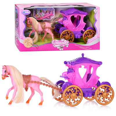 Карета 33010-1 д/кукол c лошадкой в кор.39х20х12,5см  — продажа оптом и в розницу в интернет-магазине игрушек «Флинт»