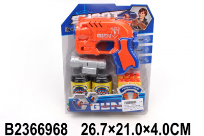 Пистолет 2366968 с мяг.пулями на карт.21х26,7х4см  — продажа оптом и в розницу в интернет-магазине игрушек «Флинт»