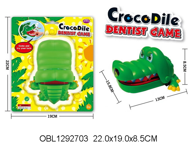 Игра 1631-А Крокодил кусака  в кор.15,5х16х8,5см 3+
