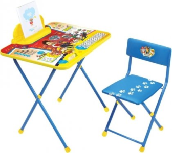 Набор мебели Щ-2 Щенячий патруль стол+стул мягкий Ника  — продажа оптом и в розницу в интернет-магазине игрушек «Флинт»