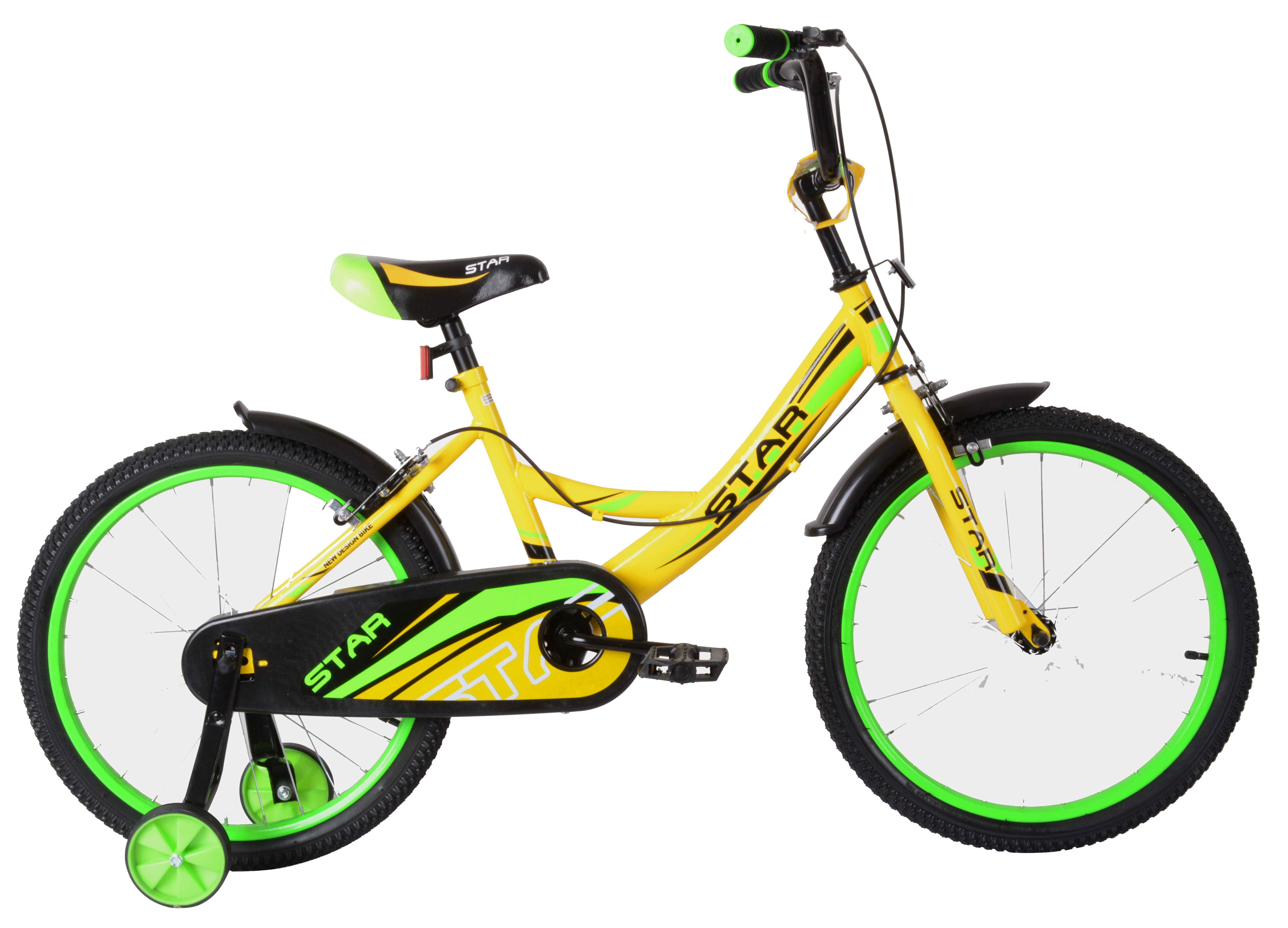 Велосипед 18" 18-01 BMX Star зеленый/красн./оранж./фиолет.