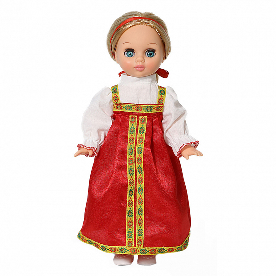 Кукла Эля в Русском костюме в3189 пласт.30,5см Весна