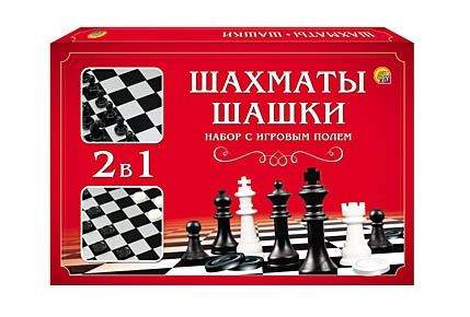 Шахматы 1614 +шашки в кор.28,5х19х3,3см РК