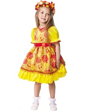Костюм Осень 1046 Хохлома р-р 32-122 (платье, ободок) Батик  — продажа оптом и в розницу в интернет-магазине игрушек «Флинт»