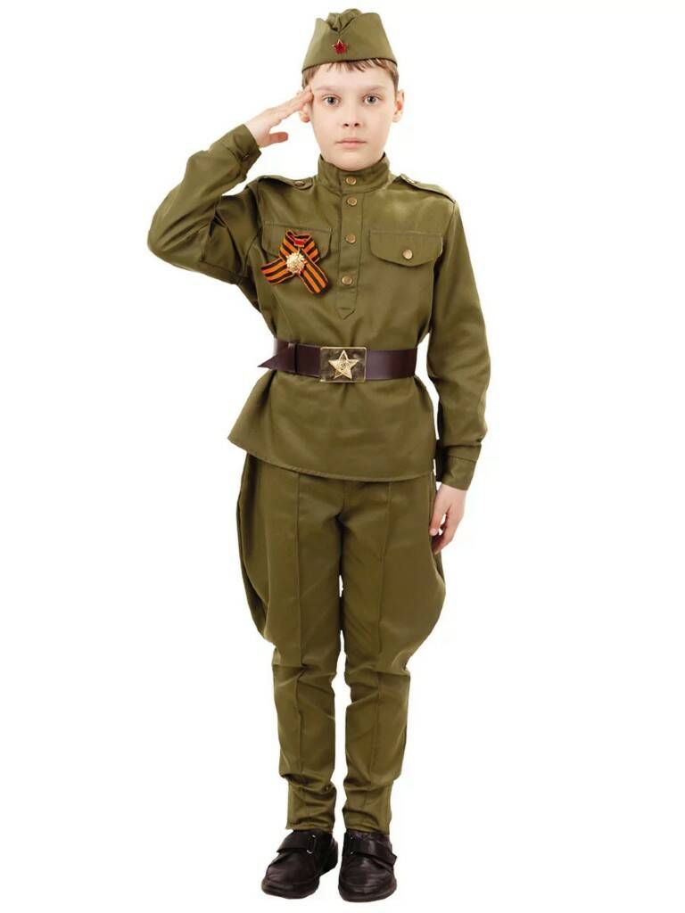 Костюм Солдат 2032 р-р 34-134 (гимнастерка, брюки, пилотка, ремень) Батик