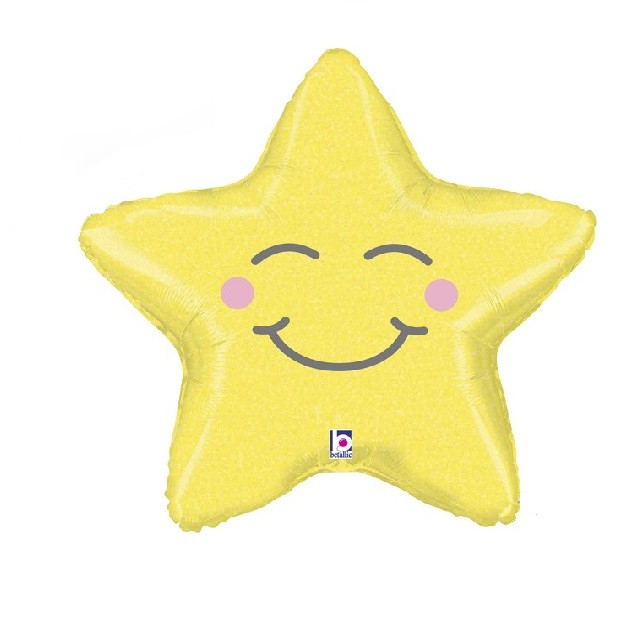 Шар Фольга 1207-4342 Фигура Звезда счастливая блеск 66см