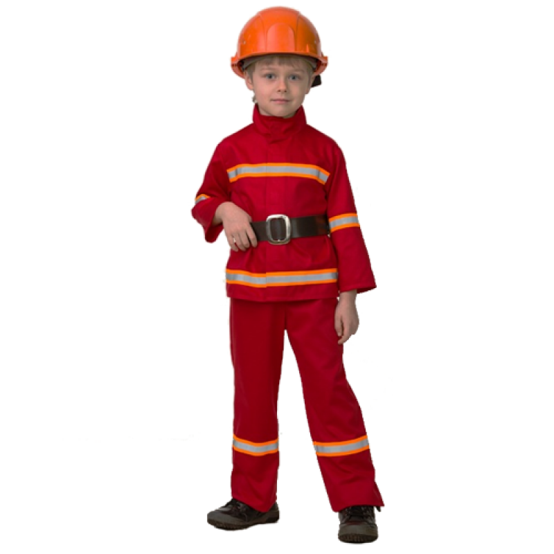 Костюм Пожарный 5705 р-р 30-116 (куртка, брюки, ремень, каска) Батик