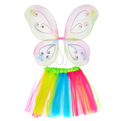 Крылья карнавальные 0894 бабочки+юбка в пак.  — продажа оптом и в розницу в интернет-магазине игрушек «Флинт»