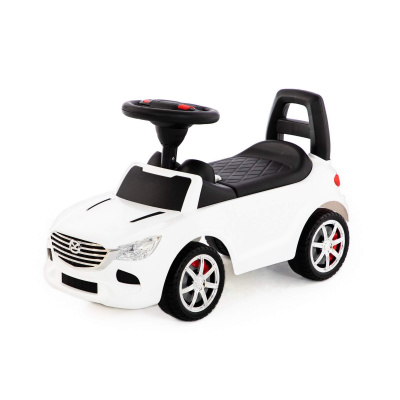 Машина каталка 84514 SuperCar №4 звук белая Полесье  — продажа оптом и в розницу в интернет-магазине игрушек «Флинт»