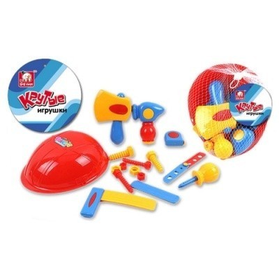 Набор инструментов 100597029 Строитель в сетке  — продажа оптом и в розницу в интернет-магазине игрушек «Флинт»