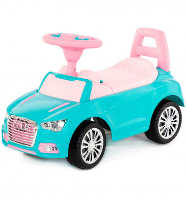 Машина каталка 84576 SuperCar №2 звук бирюзовая Полесье  — продажа оптом и в розницу в интернет-магазине игрушек «Флинт»