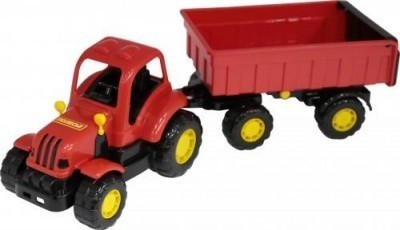 Трактор Крепыш 44792 с прицепом №1 Полесье  — продажа оптом и в розницу в интернет-магазине игрушек «Флинт»