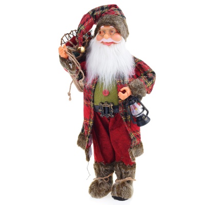 Санта 0116 в красном с мешком 45х12х20см  — продажа оптом и в розницу в интернет-магазине игрушек «Флинт»