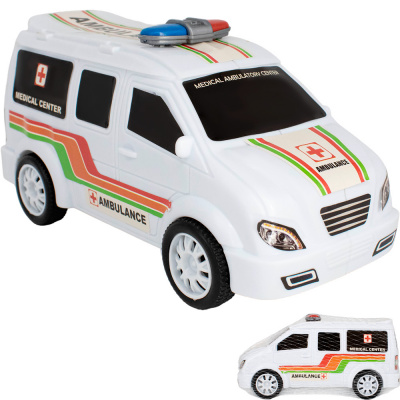 Машина P-038 Скорая помощь в сетке 22х11х10см UZ  — продажа оптом и в розницу в интернет-магазине игрушек «Флинт»