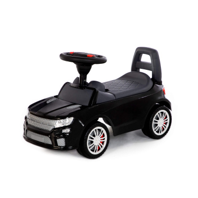 Машина каталка 84613 SuperCar №6 звук черная Полесье  — продажа оптом и в розницу в интернет-магазине игрушек «Флинт»
