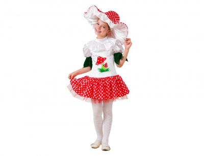 Костюм Грибок 8005-1 р-р 30 (платье, шляпа) Батик  — продажа оптом и в розницу в интернет-магазине игрушек «Флинт»