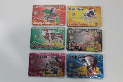 Магнит 5 Кредитная карта с.г бык 8,5х5,5см  — продажа оптом и в розницу в интернет-магазине игрушек «Флинт»