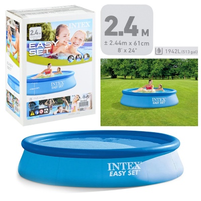 Бассейн 28106 Easy Set 244х61см INTEX  — продажа оптом и в розницу в интернет-магазине игрушек «Флинт»