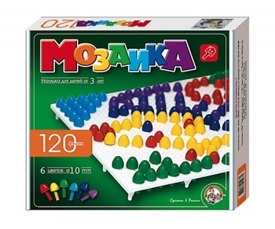 Мозаика 00973 цветная 120шт.микроуг.ДК  — продажа оптом и в розницу в интернет-магазине игрушек «Флинт»