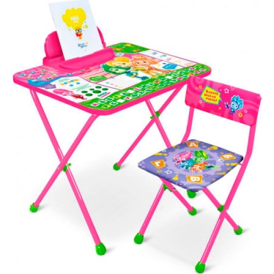Набор мебели Ф-2З Фиксики Знайка стол+стул Ника  — продажа оптом и в розницу в интернет-магазине игрушек «Флинт»