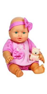 Кукла Малышка с мишуткой в200 пласт.30см Весна  — продажа оптом и в розницу в интернет-магазине игрушек «Флинт»