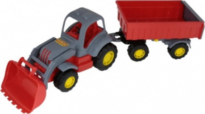 Трактор Чип-макси 53855 погрузчик Полесье  — продажа оптом и в розницу в интернет-магазине игрушек «Флинт»