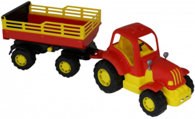 Трактор Силач 44969 с прицепом №2 Полесье  — продажа оптом и в розницу в интернет-магазине игрушек «Флинт»