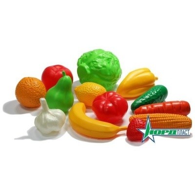 Набор фруктов 437 +овощи в сетке НОРД  — продажа оптом и в розницу в интернет-магазине игрушек «Флинт»