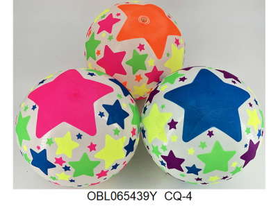 Мяч резин.4 звезды 23см 3цвета  — продажа оптом и в розницу в интернет-магазине игрушек «Флинт»