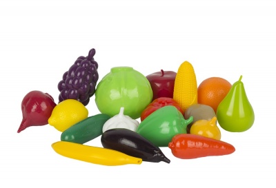 Набор фруктов 957 и овощей в сетке Уфа  — продажа оптом и в розницу в интернет-магазине игрушек «Флинт»