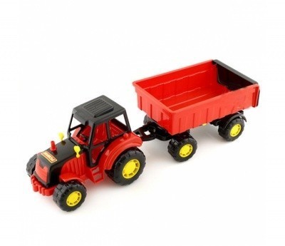 Трактор Мастер 35257 прицеп №1 Полесье  — продажа оптом и в розницу в интернет-магазине игрушек «Флинт»