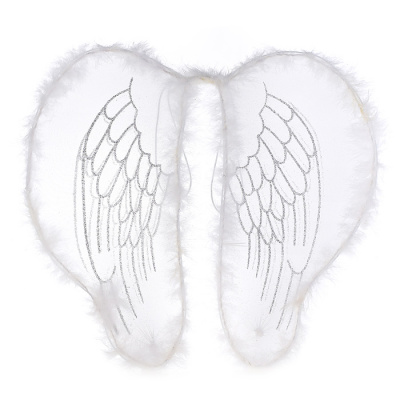 Крылья карнавальные 0887 Ангела белые в пак.  — продажа оптом и в розницу в интернет-магазине игрушек «Флинт»