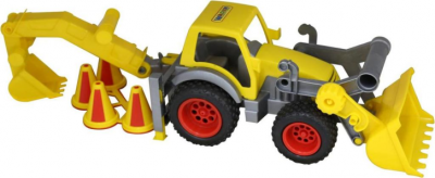 Трактор КонсТрак 0377 погрузчик с ковшом Полесье  — продажа оптом и в розницу в интернет-магазине игрушек «Флинт»