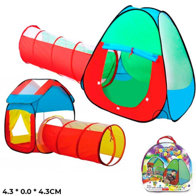 Палатка 999-145A с тоннелем 230х77х90см в сумке 43х43х6см  — продажа оптом и в розницу в интернет-магазине игрушек «Флинт»
