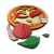 Рамка-вкладыш 101106 Пицца дерев.круглая 20,3см  — продажа оптом и в розницу в интернет-магазине игрушек «Флинт»