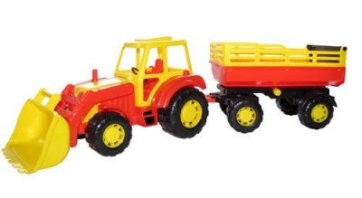 Трактор Алтай 35363 с прицепом №2 и ковшом Полесье  — продажа оптом и в розницу в интернет-магазине игрушек «Флинт»