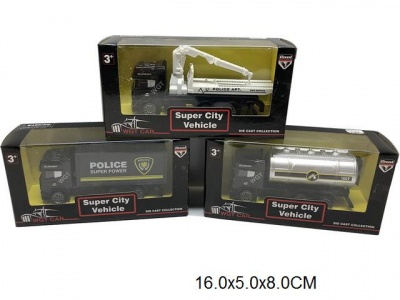 Машина 2215-7 Полиция 11см мет.модель в кор.16х5х8см  — продажа оптом и в розницу в интернет-магазине игрушек «Флинт»