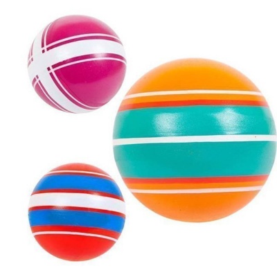 Мяч 75мм Р3-75 ручное окраш.с полосой(в уп.100шт.)  — продажа оптом и в розницу в интернет-магазине игрушек «Флинт»