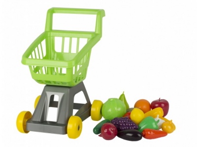 Тележка 958 для супермаркета+фрукты, овощи Уфа  — продажа оптом и в розницу в интернет-магазине игрушек «Флинт»