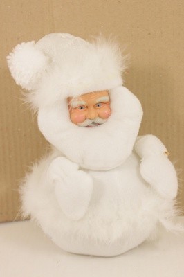 Дед Мороз 28см 540633 белый  — продажа оптом и в розницу в интернет-магазине игрушек «Флинт»