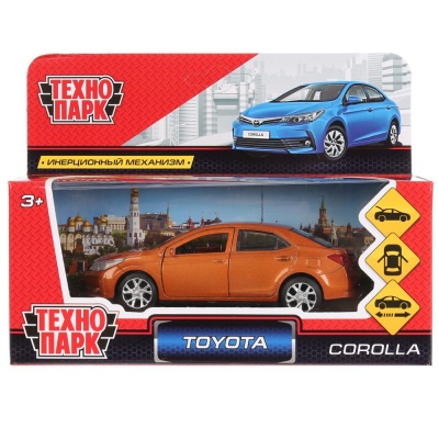 Машина 2606 Toyota Corolla инерц.метал.модель 12см ТЕХНОПАРК в кор.18х8х7см  — продажа оптом и в розницу в интернет-магазине игрушек «Флинт»