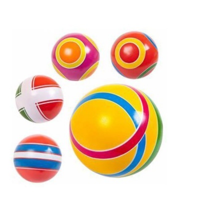Мяч 125мм Р3-125 с кругами ручное окрашивание (в уп.25шт.)  — продажа оптом и в розницу в интернет-магазине игрушек «Флинт»
