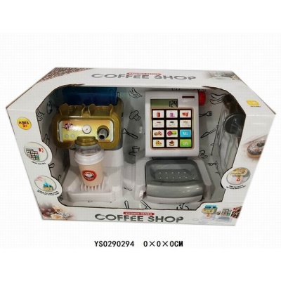 Кассовый аппарат 6147-2 с кофемашиной на батар.в кор.35х22х19см  — продажа оптом и в розницу в интернет-магазине игрушек «Флинт»