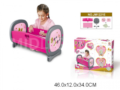 Кровать д/куклы 1221-E в кор.46х34х12см  — продажа оптом и в розницу в интернет-магазине игрушек «Флинт»