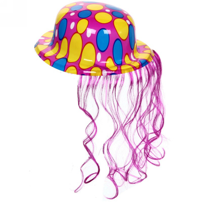 Шляпа 1004-081 карнавальная с волосами  — продажа оптом и в розницу в интернет-магазине игрушек «Флинт»