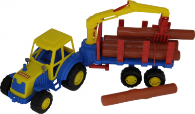 Трактор Мастер 35295 лесовоз Полесье  — продажа оптом и в розницу в интернет-магазине игрушек «Флинт»