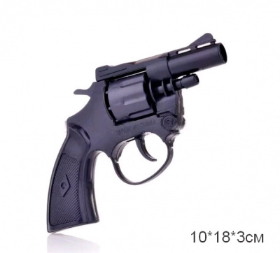 Пистолет 8248-6 револьвер для пистонов в пак.10х18х3см  — продажа оптом и в розницу в интернет-магазине игрушек «Флинт»